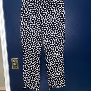 J Crew cotton daisy print pants